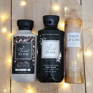 Bath & Body Works Set: A Toast To You And Touch Of Gold
